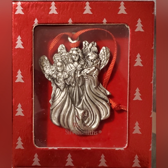 Wallace‎ Silversmiths Vintage 3 Angels Pewter mini ornament NIB - Picture 5 of 5